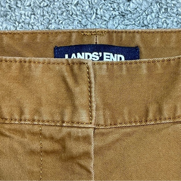 Lands' End Slim Leg Mid Rise Crop Pants Womens Size 6P Brown Canvas - Picture 6 of 13